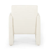 High style meets everyday sensibility. Upholstered Kima Fayette Cloud Dining Chair in cream-colored high-performance fabric, soft, voluminous shaping and grand scale dole a dramatic look to this sophisticated seating style. Amethyst Home provides interior design, new home construction design consulting, vintage area rugs, and lighting in the Scottsdale metro area.