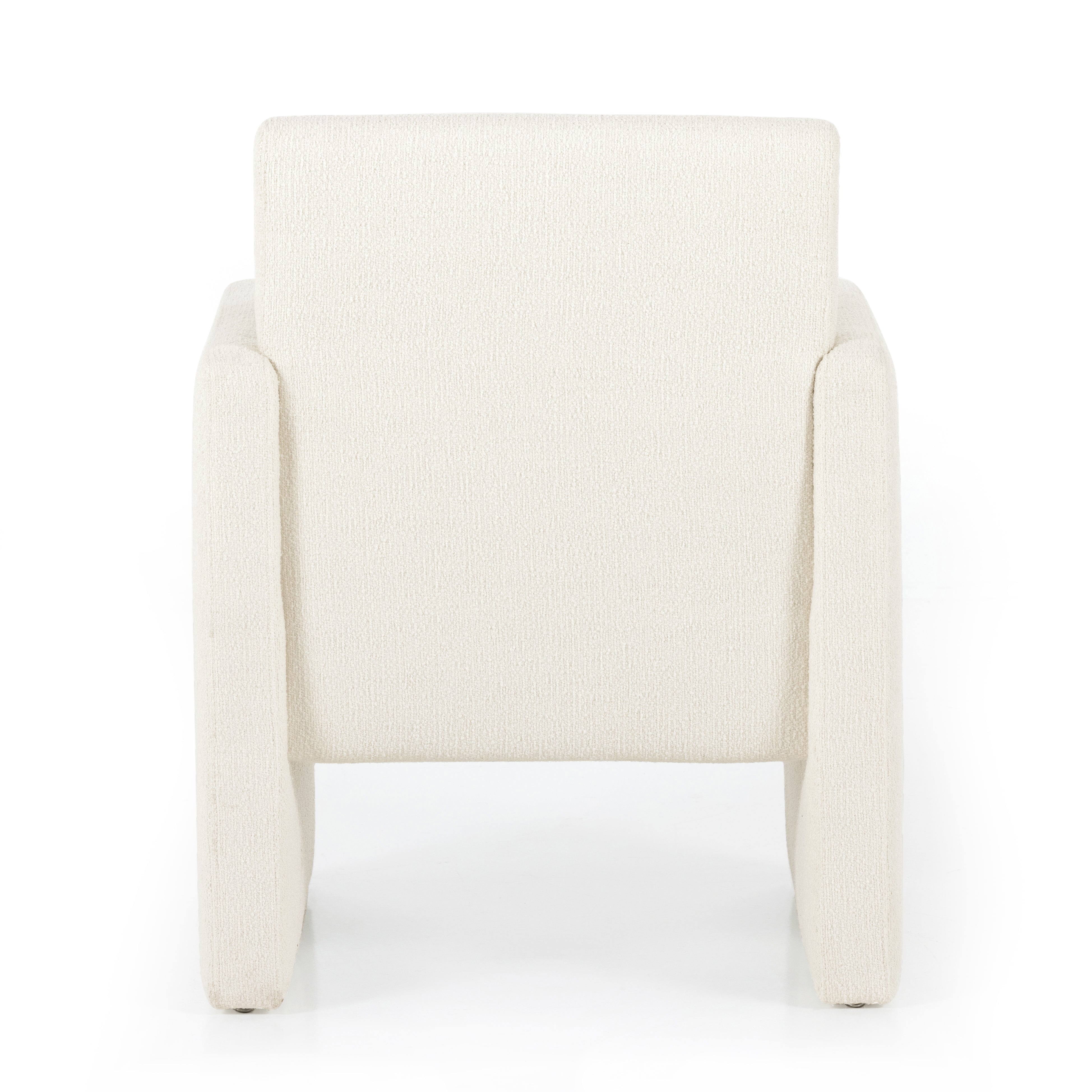 High style meets everyday sensibility. Upholstered Kima Fayette Cloud Dining Chair in cream-colored high-performance fabric, soft, voluminous shaping and grand scale dole a dramatic look to this sophisticated seating style. Amethyst Home provides interior design, new home construction design consulting, vintage area rugs, and lighting in the Scottsdale metro area.