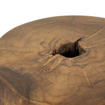 Natural teak roots add a touch of organic texture to spaces indoors or out. Each has unique character, with natural variation in knots, holes and grain character from piece to piece, and dramatic highs and lows in the finish. Over time, teak weathers and greys in the sun for a found feel. Safe for outdoor spaces. Cover or store indoors during inclement weather and when not in use. Amethyst Home provides interior design services, furniture, rugs, and lighting in the Dallas metro area.