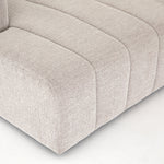 Featuring Langham Napa Sandstone Right Chaise by Four Hands at Amethyst Home. Wide, vertical channels and low styling speaks to modish Italian influence. Sandstone-colored covering and modular components allow for versatility in any space. Right arm facing piece to matching sectional. Performance fabrics are specially created to withstand spills, stains, high . Amethyst Home provides interior design, new home construction design consulting, vintage area rugs, and lighting in the Boston metro area.