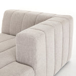Featuring Langham Napa Sandstone Right Chaise by Four Hands at Amethyst Home. Wide, vertical channels and low styling speaks to modish Italian influence. Sandstone-colored covering and modular components allow for versatility in any space. Right arm facing piece to matching sectional. Performance fabrics are specially created to withstand spills, stains, high . Amethyst Home provides interior design, new home construction design consulting, vintage area rugs, and lighting in the Dallas metro area.