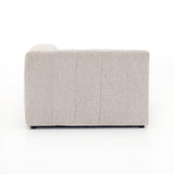 Featuring Langham Napa Sandstone Right Chaise by Four Hands at Amethyst Home. Wide, vertical channels and low styling speaks to modish Italian influence. Sandstone-colored covering and modular components allow for versatility in any space. Right arm facing piece to matching sectional. Performance fabrics are specially created to withstand spills, stains, high. Amethyst Home provides interior design, new home construction design consulting, vintage area rugs, and lighting in the Houston metro area.