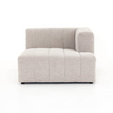 Featuring Langham Napa Sandstone Right Chaise by Four Hands at Amethyst Home. Wide, vertical channels and low styling speaks to modish Italian influence. Sandstone-colored covering and modular components allow for versatility in any space. Right arm facing piece to matching sectional. Performance fabrics are specially created to withstand spills, stains, hig. Amethyst Home provides interior design, new home construction design consulting, vintage area rugs, and lighting in the Monterey metro area.