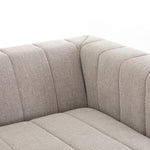 Featuring Langham Napa Sandstone Right Chaise by Four Hands at Amethyst Home. Wide, vertical channels and low styling speaks to modish Italian influence. Sandstone-colored covering and modular components allow for versatility in any space. Right arm facing piece to matching sectional. Performance fabrics are specially created to withstand spills, stains, high t. Amethyst Home provides interior design, new home construction design consulting, vintage area rugs, and lighting in the Omaha metro area.