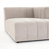 Featuring Langham Napa Sandstone Right Chaise by Four Hands at Amethyst Home. Wide, vertical channels and low styling speaks to modish Italian influence. Sandstone-colored covering and modular components allow for versatility in any space. Right arm facing piece to matching sectional. Performance fabrics are specially created to withstand spills, stains. Amethyst Home provides interior design, new home construction design consulting, vintage area rugs, and lighting in the Winter Garden metro area.