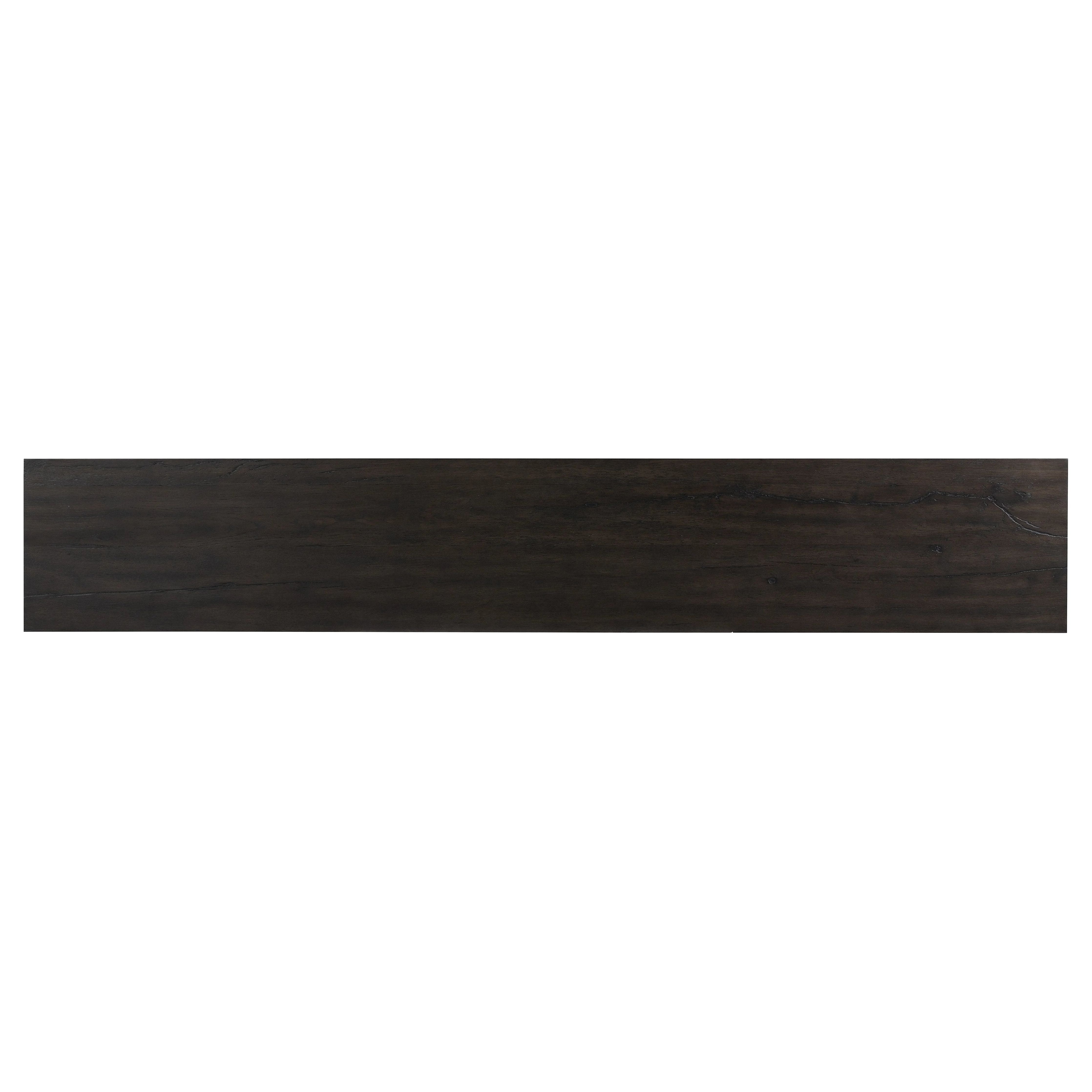 Inspired by European antiques, black-finished oak veneer features cracks and weathering for a character-rich look. Sliding doors open to reveal generous storage space for media, with rear cutouts to keep your cords out of sight Amethyst Home provides interior design, new home construction design consulting, vintage area rugs, and lighting in the Charlotte metro area.