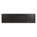 Inspired by European antiques, black-finished oak veneer features cracks and weathering for a character-rich look. Sliding doors open to reveal generous storage space for media, with rear cutouts to keep your cords out of sight Amethyst Home provides interior design, new home construction design consulting, vintage area rugs, and lighting in the Miami metro area.