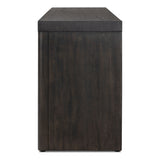 Inspired by European antiques, black-finished oak veneer features cracks and weathering for a character-rich look. Sliding doors open to reveal generous storage space for media, with rear cutouts to keep your cords out of sight Amethyst Home provides interior design, new home construction design consulting, vintage area rugs, and lighting in the Portland metro area.