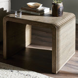 Featuring Leo Rustic Grey End Table by Four Hands at Amethyst Home. Made from rustic-finished oak, linear reeding and a curved shape define this midcentury-spirited end table. Designed in partnership with longtime Four Hands collaborator Thomas Bina and Brazilian designer Ronald Sasson.Overall Dimensions: 23.5"W x 27.5"L x 22"H
Collection: BinaColors: Rustic. Amethyst Home provides interior design, new home construction design consulting, vintage area rugs, and lighting in the Portland metro area.