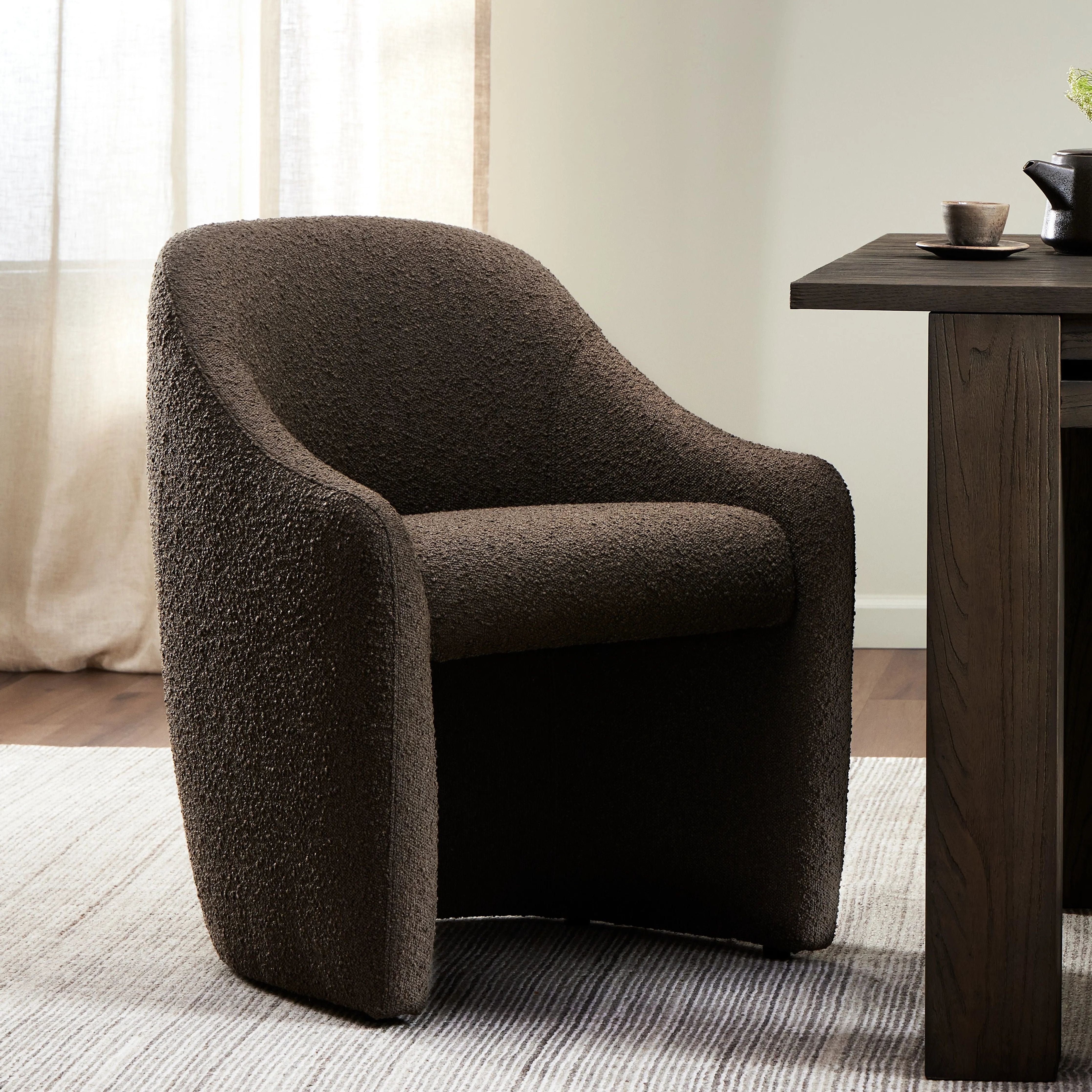 Featuring Levi Knoll Clay Dining Chair by Four Hands at Amethyst Home. This Levi Knoll Clay Dining Chair is the perfect addition to any home. Beautifully crafted from quality materials with just the right touch of sophistication, it adds a modern personality to any size space.Overall Dimensions: 25.75"W x 26"L x 32"H
Collection: OsloColors: Knoll ClayMate. Amethyst Home provides interior design, new home construction design consulting, vintage area rugs, and lighting in the Los Angeles metro area.