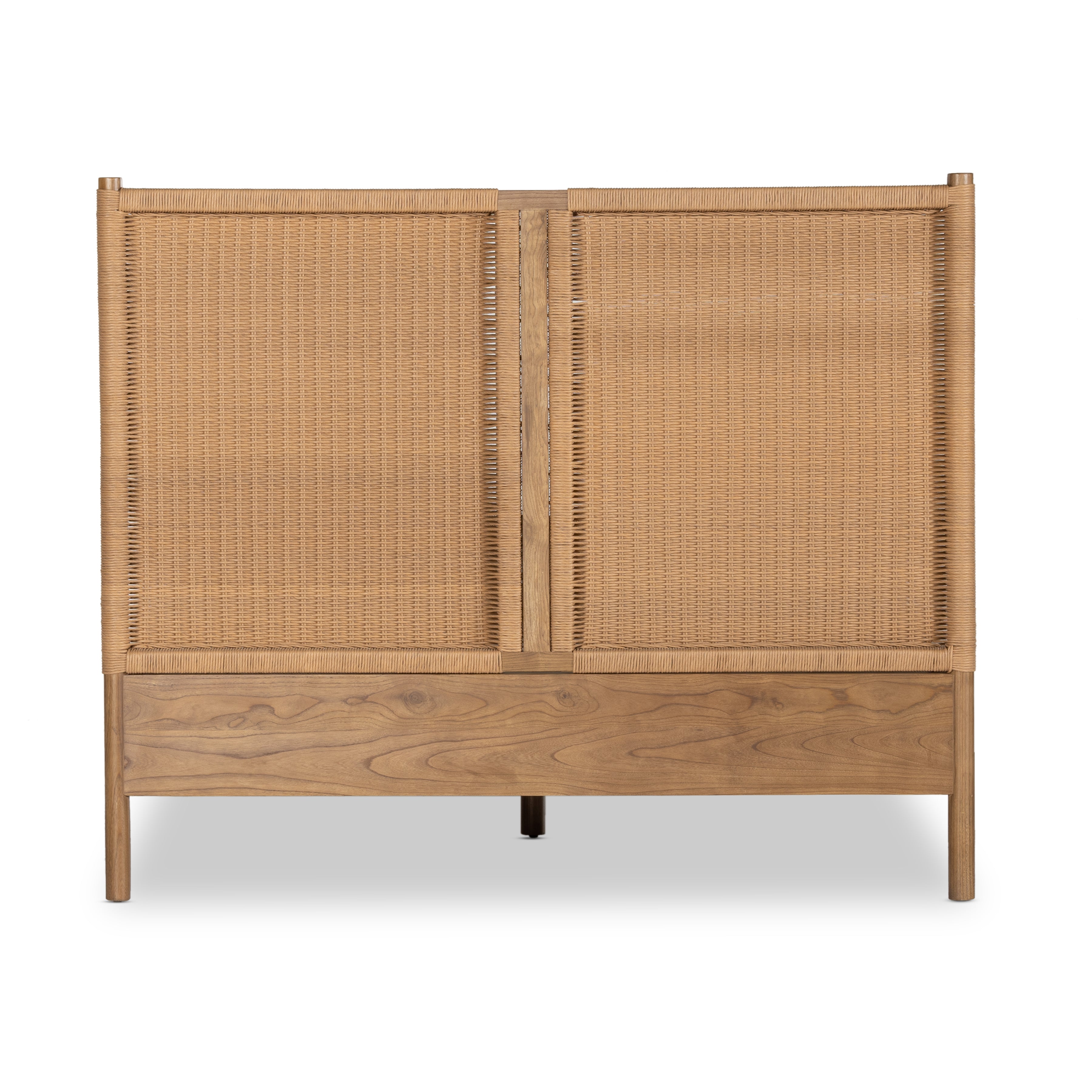 Featuring Liza Toasted Sungkai Bed by Four Hands at Amethyst Home. Dreamy woven panels is the perfect foundation for this warm, layered bed.  We love that this detail heavy look can make even the most sterile bedroom come to life.
Overall Dimensions: 64"W x 84"L x 54"HColors: Toasted Sungkai , Vintage NaturalMaterials: Solid Sungkai , 100% PolyethyleneWeight: 165.79Volume: 31.36Box S. Amethyst Home provides interior design, new construction, custom furniture and area rugs in the Houston metro area