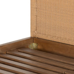 Featuring Liza Toasted Sungkai Bed by Four Hands at Amethyst Home. Dreamy woven panels is the perfect foundation for this warm, layered bed.  We love that this detail heavy look can make even the most sterile bedroom come to life.
Overall Dimensions: 64"W x 84"L x 54"HColors: Toasted Sungkai , Vintage NaturalMaterials: Solid Sungkai , 100% PolyethyleneWeight: 165.79Volume: 31.36B. Amethyst Home provides interior design, new construction, custom furniture and area rugs in the Los Angeles metro area