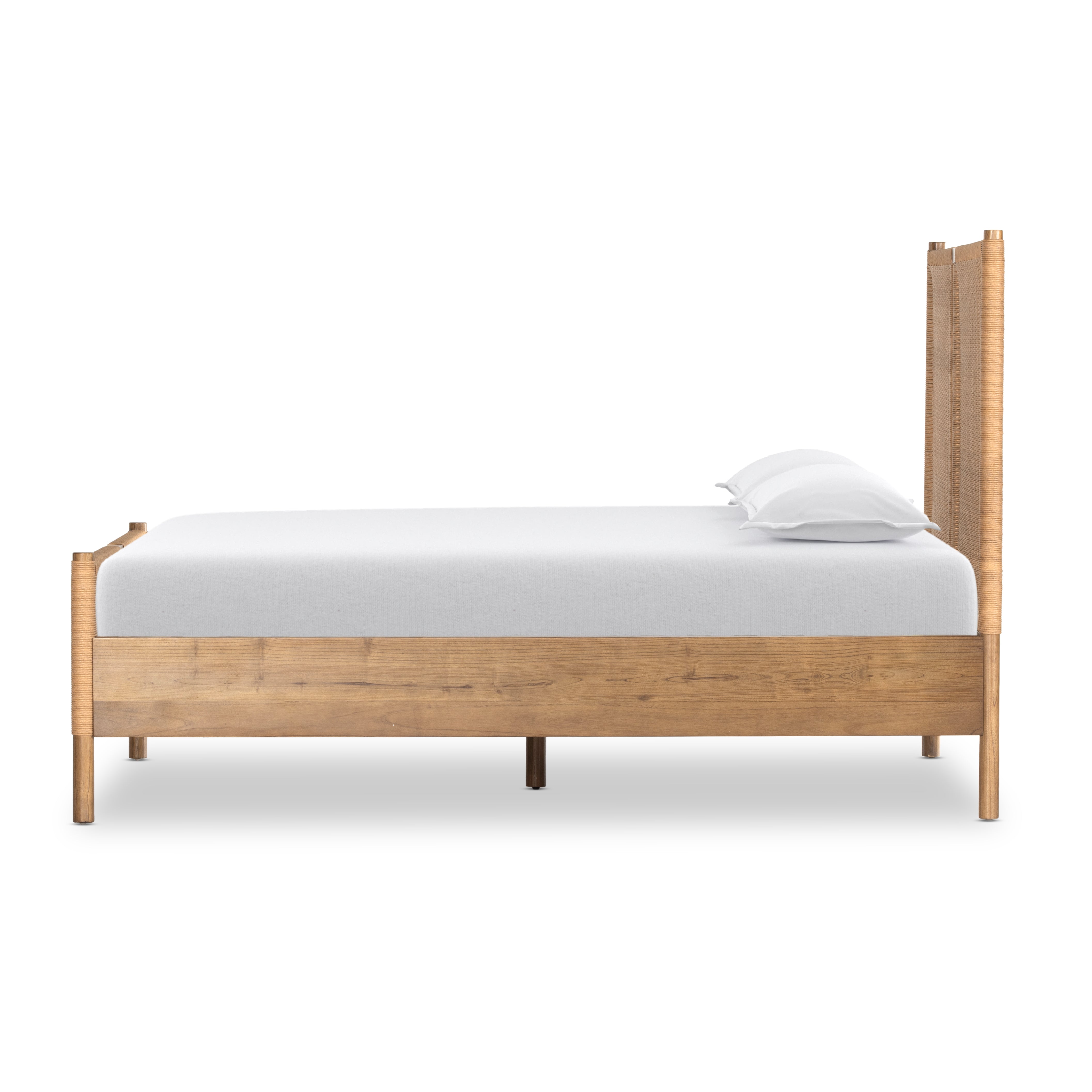 Featuring Liza Toasted Sungkai Bed by Four Hands at Amethyst Home. Dreamy woven panels is the perfect foundation for this warm, layered bed.  We love that this detail heavy look can make even the most sterile bedroom come to life.
Overall Dimensions: 64"W x 84"L x 54"HColors: Toasted Sungkai , Vintage NaturalMaterials: Solid Sungkai , 100% PolyethyleneWeight: 165.79Volume: 31.36Box Spr. Amethyst Home provides interior design, new construction, custom furniture and area rugs in the Tampa metro area