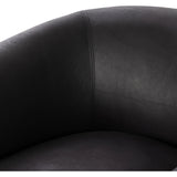 Featuring Lyla Chair - Heirloom Black by Four Hands at Amethyst Home. This updated take on the traditional tub chair pairs rich black top-grain leather with solid ash to shape a sculpted seat with exaggerated depth. Sourced from one of the oldest family-owned tanneries in Italyâ€™s Bassano del Grappa, heirloom leather is salvaged and processed from upcycled hides featuring an. Amethyst Home provides interior design, new construction, custom furniture, and area rugs in the Newport Beach metro area.