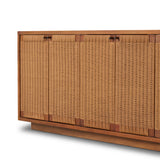 Featuring Macklin Light Mahogany Sideboard by Four Hands at Amethyst Home. Danish midcentury, modernized. Light-finished mahogany forms clean casing and a plinth-style base, with doors of woven paper cord for a high-texture touch.
Collection: SlaytonColors: Light Mahogany ,Light Mahogany Veneer ,Natural Paper RushMaterials: Solid Mahogany ,Mahogany Veneer ,RushOverall Dimensions: 82. Amethyst Home provides interior design, new construction, custom furniture, and area rugs in the Austin metro area.