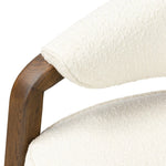 Featuring Marci Accent Chair - Altro Snow by Four Hands at Amethyst Home. This floating wrap chair features an exposed wood profile that cradles seat and back cushions. The frame feels fluid, as it travels from the ground to the upholstered back rest and back down through the hind legs. Spring suspension ensures stylish comfort.
Collection: FarrowColors:. Amethyst Home provides interior design, new home construction design consulting, vintage area rugs, and lighting in the Laguna Beach metro area.
