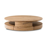 Featuring Matheus Natural Reclaimed French Coffee Table by Four Hands at Amethyst Home. Designed in partnership with longtime Four Hands collaborator Thomas Bina and Brazilian designer Ronald Sasson. A rounded coffee table made from reclaimed French oak, features beautiful natural graining. Lower layer lightens the whole look, while brining the option for b. Amethyst Home provides interior design, new home construction design consulting, vintage area rugs, and lighting in the Charlotte metro area.