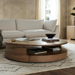 Featuring Matheus Natural Reclaimed French Coffee Table by Four Hands at Amethyst Home. Designed in partnership with longtime Four Hands collaborator Thomas Bina and Brazilian designer Ronald Sasson. A rounded coffee table made from reclaimed French oak, features beautiful natural graining. Lower layer lightens the whole look, while brining the option for. Amethyst Home provides interior design, new home construction design consulting, vintage area rugs, and lighting in the Los Angeles metro area.