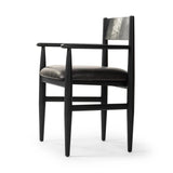 Featuring Mavery Sierra Espresso Dining Chair by Four Hands at Amethyst Home. Classic midcentury form meets monochromatic comfort. The tapered-leg design of this oak dining armchair is finished with an espresso-brown upholstered cushion for a sleek, inviting seat.Collection: AshfordColors: Sierra Espresso ,Brushed Ebony Oak ,Brushed Ebony Oak VeneerMaterials: F. Amethyst Home provides interior design, new home construction design consulting, vintage area rugs, and lighting in the Omaha metro area.