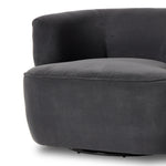 Featuring Mila Swivel Chair - Henry Charcoal by Four Hands at Amethyst Home. Charcoal high-performance fabric pairs with a hidden 360-degree swivel. Performance fabrics are specially created to withstand spills, stains, high traffic and wear, ensuring long-term comfort and unmatched durability.Overall Dimensions: 33"W x 35.5"L x 27"H
Collection: Atelier. Amethyst Home provides interior design, new home construction design consulting, vintage area rugs, and lighting in the Newport Beach metro area.