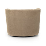Featuring Mila Swivel Chair - Sheepskin Camel by Four Hands at Amethyst Home. This fashion-forward upholstered piece, the Mila Sheepskin Camel Swivel Chair mixes an elegant fabric with interesting design elements from stainless steel to exposed hardwoods. Each piece features North American-made hardwood frames, steel suspension and hand craftsmanship for quality and comfort.
Overall Dimen. Amethyst Home provides interior design services, furniture, rugs, and lighting in the Kansas City metro area.