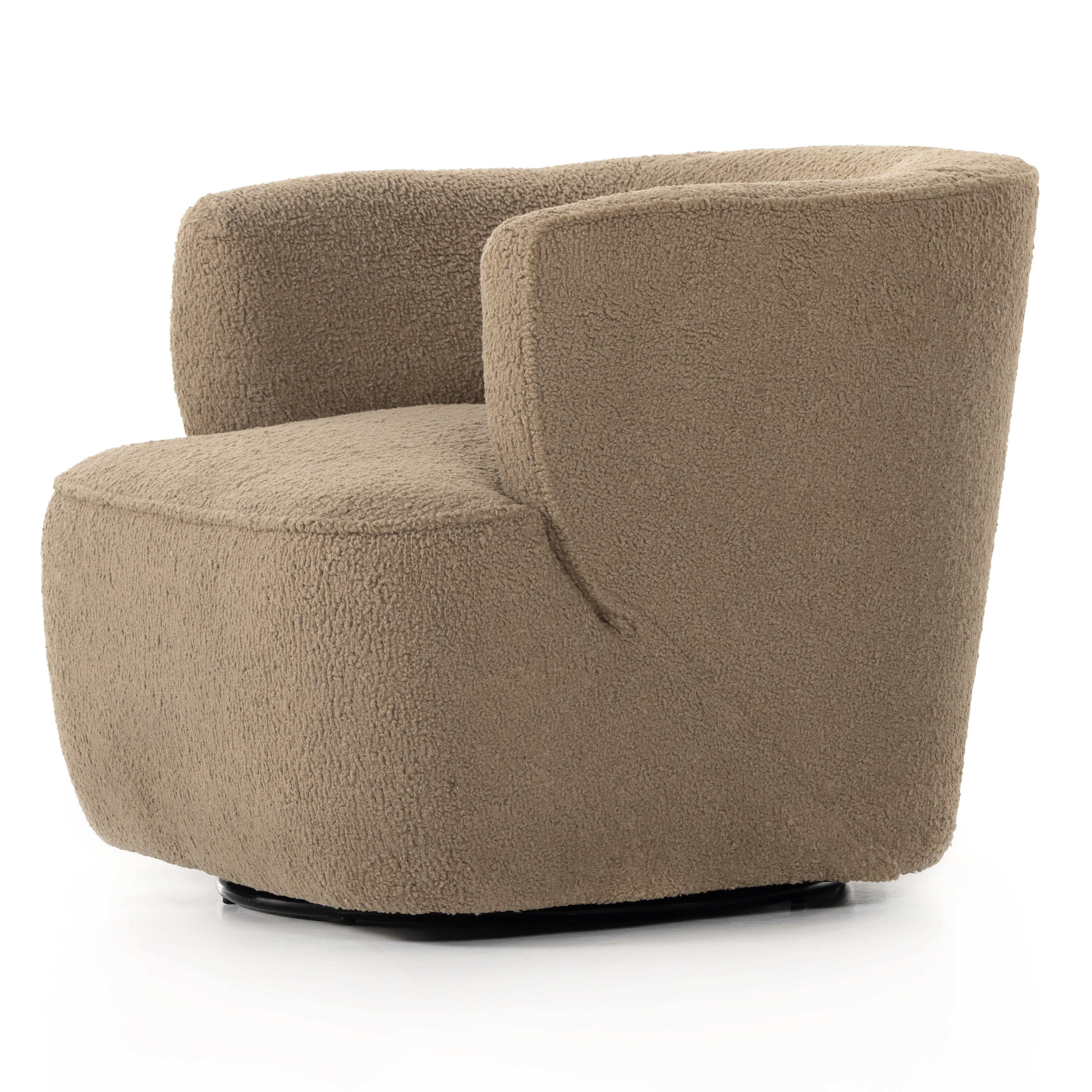 This fashion-forward upholstered piece, the Mila Swivel Chair mixes an elegant fabric with interesting design elements from stainless steel to exposed hardwoods. Each piece features North American-made hardwood frames, steel suspension and hand craftsmanship for quality and comfort. Amethyst Home provides interior design services, furniture, rugs, and lighting in the Omaha metro area.