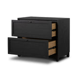 Featuring Millie Drifted Matte Black Nightstand by Four Hands at Amethyst Home. The Millie Drifted Matte Black Nightstand is perfect for adding a touch of modern charm to your home. With its drifted matte black veneer, solid parawood and iron accents, this nightstand brings a sophisticated style to any bedroom. Plus, the antique pewter and drifted oak colors m. Amethyst Home provides interior design, new home construction design consulting, vintage area rugs, and lighting in the Boston metro area.
