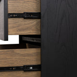 Featuring Millie Drifted Matte Black Nightstand by Four Hands at Amethyst Home. The Millie Drifted Matte Black Nightstand is perfect for adding a touch of modern charm to your home. With its drifted matte black veneer, solid parawood and iron accents, this nightstand brings a sophisticated style to any bedroom. Plus, the antique pewter and drifted oak color. Amethyst Home provides interior design, new home construction design consulting, vintage area rugs, and lighting in the Charlotte metro area.