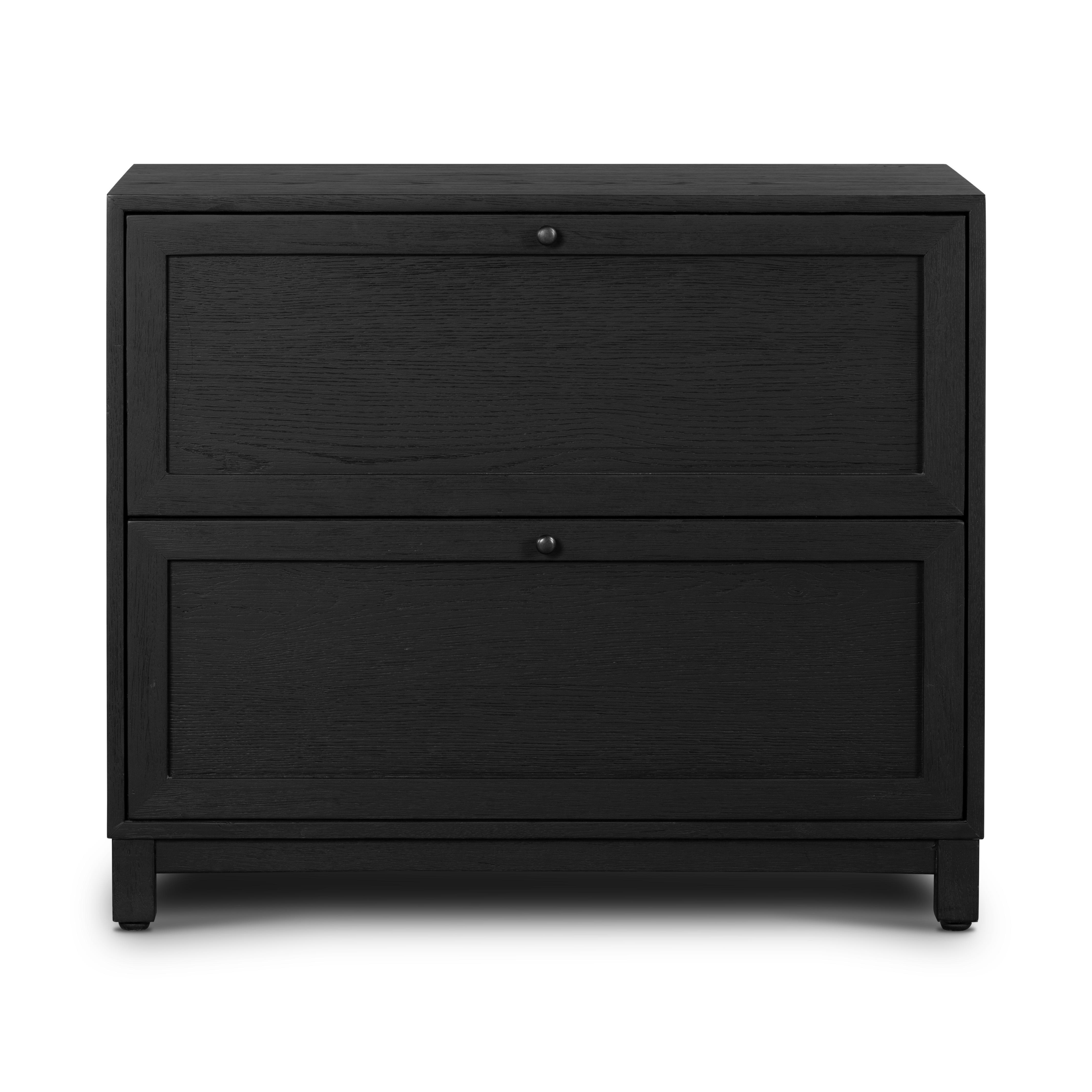 Featuring Millie Drifted Matte Black Nightstand by Four Hands at Amethyst Home. The Millie Drifted Matte Black Nightstand is perfect for adding a touch of modern charm to your home. With its drifted matte black veneer, solid parawood and iron accents, this nightstand brings a sophisticated style to any bedroom. Plus, the antique pewter and drifted oak colors ma. Amethyst Home provides interior design, new home construction design consulting, vintage area rugs, and lighting in the Omaha metro area.