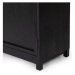 Featuring Millie Matte Black Panel & Glass Door Cabinet by Four Hands at Amethyst Home. Matte black drifted oak frames lighter interior shelving for subtle but striking contrast. Glass doors allow for prized possessions to dazzle on full display while spacious cabinets add out-of-view storage.Overall Dimensions: 47.25"W x 17.75"L x 82.75"H
Collection: IrondaleColors: Drifted Oa. Amethyst Home provides interior design, new construction, custom furniture, and area rugs in the Los Angeles metro area.
