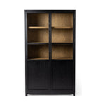 Featuring Millie Matte Black Panel & Glass Door Cabinet by Four Hands at Amethyst Home. Matte black drifted oak frames lighter interior shelving for subtle but striking contrast. Glass doors allow for prized possessions to dazzle on full display while spacious cabinets add out-of-view storage.Overall Dimensions: 47.25"W x 17.75"L x 82.75"H
Collection: IrondaleColors: Drifted Oak. Amethyst Home provides interior design, new construction, custom furniture, and area rugs in the Scottsdale metro area.