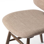 Featuring Montague Alcala Fawn Dining Chair by Four Hands at Amethyst Home. A textbook midcentury design with upholstered molded cushions pair style and comfort in one dining chair. Alternating joint positions add an unexpected architectural element to the piece. Performance fabrics are specially created to withstand spills, stains, high traffic and wear,. Amethyst Home provides interior design, new home construction design consulting, vintage area rugs, and lighting in the Los Angeles metro area.