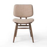 Featuring Montague Alcala Fawn Dining Chair by Four Hands at Amethyst Home. A textbook midcentury design with upholstered molded cushions pair style and comfort in one dining chair. Alternating joint positions add an unexpected architectural element to the piece. Performance fabrics are specially created to withstand spills, stains, high traffic and we. Amethyst Home provides interior design, new home construction design consulting, vintage area rugs, and lighting in the Salt Lake City metro area.