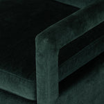 Work some color into your mix with low, structured seating upholstered in an emerald performance fabric â€“ all atop a 360-degree swivel. Performance fabrics are specially created to withstand spills, stains, high traffic and wear, ensuring long-term comfort and unmatched durability. Amethyst Home provides interior design, new construction, custom furniture, and area rugs in the Des Moines metro area.