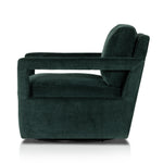 Work some color into your mix with low, structured seating upholstered in an emerald performance fabric â€“ all atop a 360-degree swivel. Performance fabrics are specially created to withstand spills, stains, high traffic and wear, ensuring long-term comfort and unmatched durability. Amethyst Home provides interior design, new construction, custom furniture, and area rugs in the Monterey metro area.