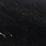 Inspired by Italian design, a swirling marble base is scalloped for a linear look with heavy texture. Topped with polished black marble. Amethyst Home provides interior design, new construction, custom furniture, and area rugs in the Dallas metro area.