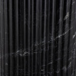 Inspired by Italian design, a swirling marble base is scalloped for a linear look with heavy texture. Topped with polished black marble. Amethyst Home provides interior design, new construction, custom furniture, and area rugs in the Tampa metro area.