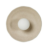 Featuring Organic Light Sand Ceramic Sconce by Four Hands at Amethyst Home. Organic in spirit. A light sand-colored porcelain disc is nestled in a slim iron frame for a spare but impactful look.Overall Dimensions: 7"W x 14"L x 14"H
Collection: RykerColors: Brass ,Opal White Glass ,Light SandMaterials: Iron ,Glass ,Ceramic Weight: 5.16 lbsBulb(s) Included: N. Amethyst Home provides interior design, new home construction design consulting, vintage area rugs, and lighting in the Charlotte metro area.