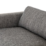 Crisp, clean comfort. Charcoal-colored upholstery of performance grade cradles within an exposed parawood frame, for detail-driven contrast. Performance fabrics are specially created to withstand spills, stains, high traffic and wear, ensuring long-term comfort and unmatched durability. Amethyst Home provides interior design, new construction, custom furniture, and area rugs in the Monterey metro area.