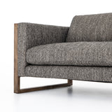 Crisp, clean comfort. Charcoal-colored upholstery of performance grade cradles within an exposed parawood frame, for detail-driven contrast. Performance fabrics are specially created to withstand spills, stains, high traffic and wear, ensuring long-term comfort and unmatched durability. Amethyst Home provides interior design, new construction, custom furniture, and area rugs in the Portland metro area.