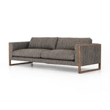 Crisp, clean comfort. Charcoal-colored upholstery of performance grade cradles within an exposed parawood frame, for detail-driven contrast. Performance fabrics are specially created to withstand spills, stains, high traffic and wear, ensuring long-term comfort and unmatched durability. Amethyst Home provides interior design, new construction, custom furniture, and area rugs in the San Diego metro area.