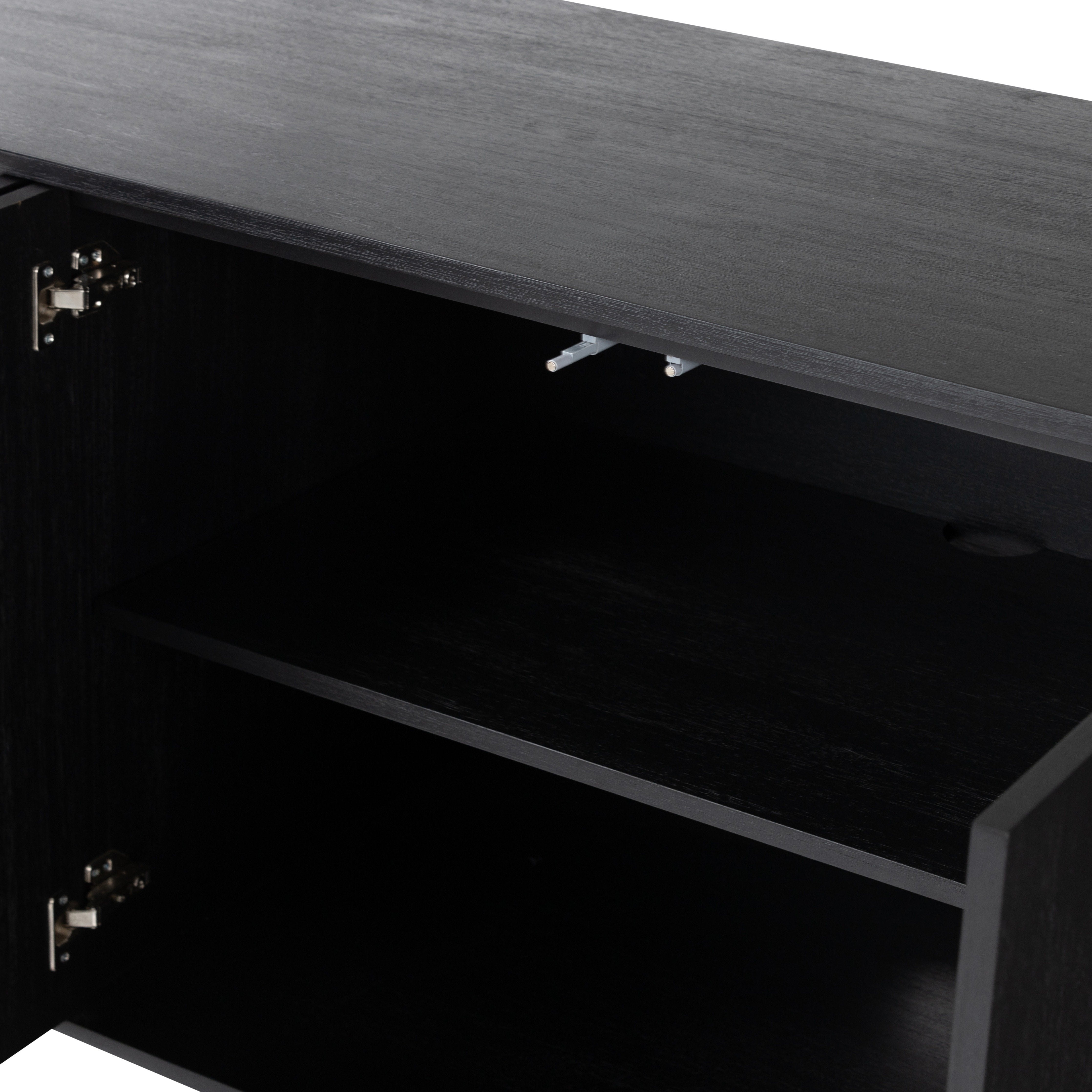 Featuring Paden Aged Black Acacia Sideboard by Four Hands at Amethyst Home. Streamlined and mysterious -- the Paden sideboard is an Amethyst favorite with beautifully concealed storage.Overall Dimensions: 94"W x 23"L x 33"H
Collection: HaidenColors: Aged Black Acacia ,Aged Black Acacia SolidMaterials: Thin Acacia Veneer ,Solid Acacia Weight: 220.46 lbs. Amethyst Home provides interior design, new home construction design consulting, vintage area rugs, and lighting in the Calabasas metro area.