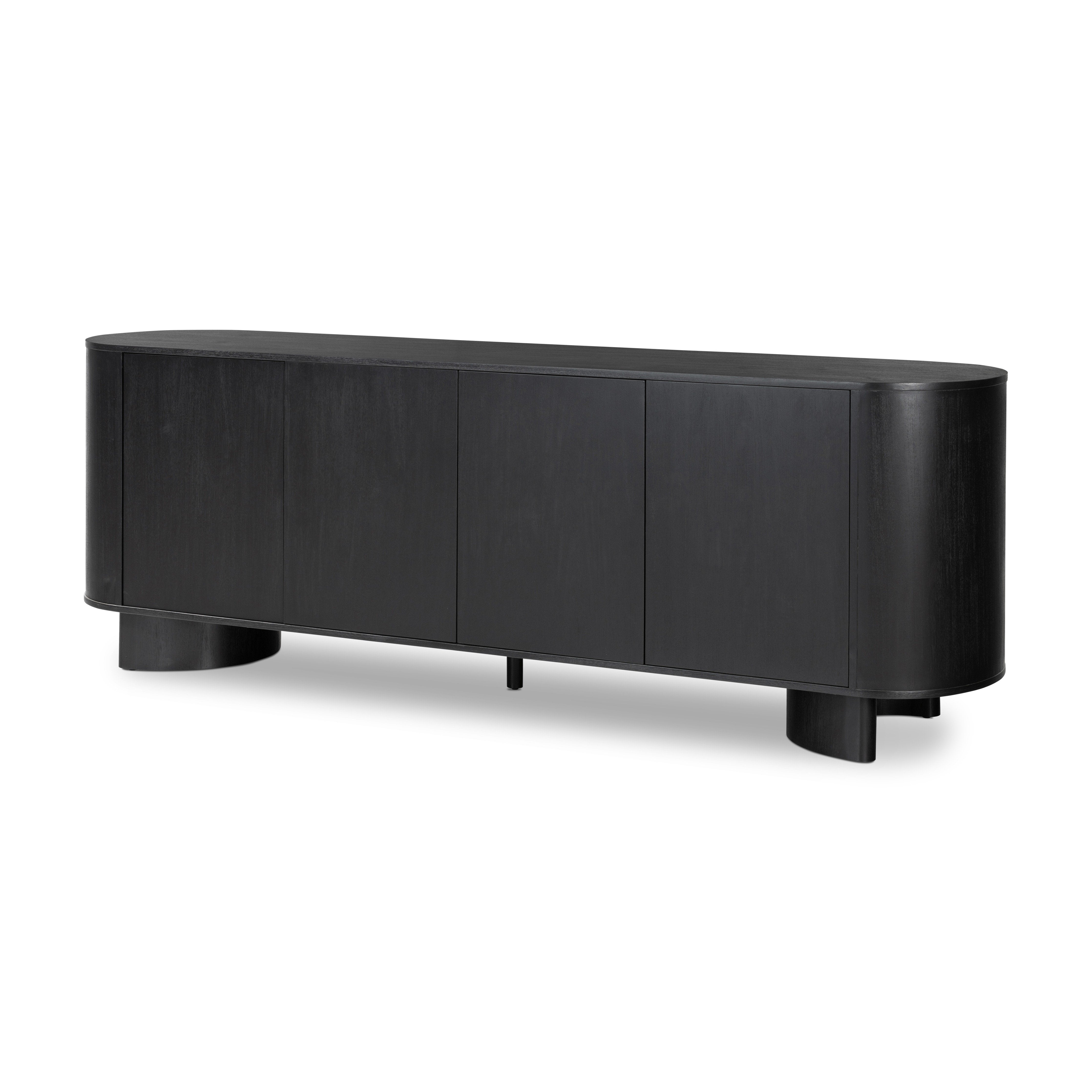 Featuring Paden Aged Black Acacia Sideboard by Four Hands at Amethyst Home. Streamlined and mysterious -- the Paden sideboard is an Amethyst favorite with beautifully concealed storage.Overall Dimensions: 94"W x 23"L x 33"H
Collection: HaidenColors: Aged Black Acacia ,Aged Black Acacia SolidMaterials: Thin Acacia Veneer ,Solid Acacia Weight: 220.46 lbs. Amethyst Home provides interior design, new home construction design consulting, vintage area rugs, and lighting in the Portland metro area.