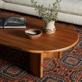 Featuring Paden Sandy Acacia Coffee Table by Four Hands at Amethyst Home. A study in shape. Solid brown acacia forms crescent-shaped legs and sprawling oval tabletop, bringing organic presence to the living room.
Overall Dimensions: 51"W x 27"L x 17"HColors: Sandy AcaciaMaterials: Thin Acacia VeneerWeight: 52.91Volume: 10.03Clearance from Floor: 15.5"Dista. Amethyst Home provides interior design, new home construction design consulting, vintage area rugs, and lighting in the Des Moines metro area.