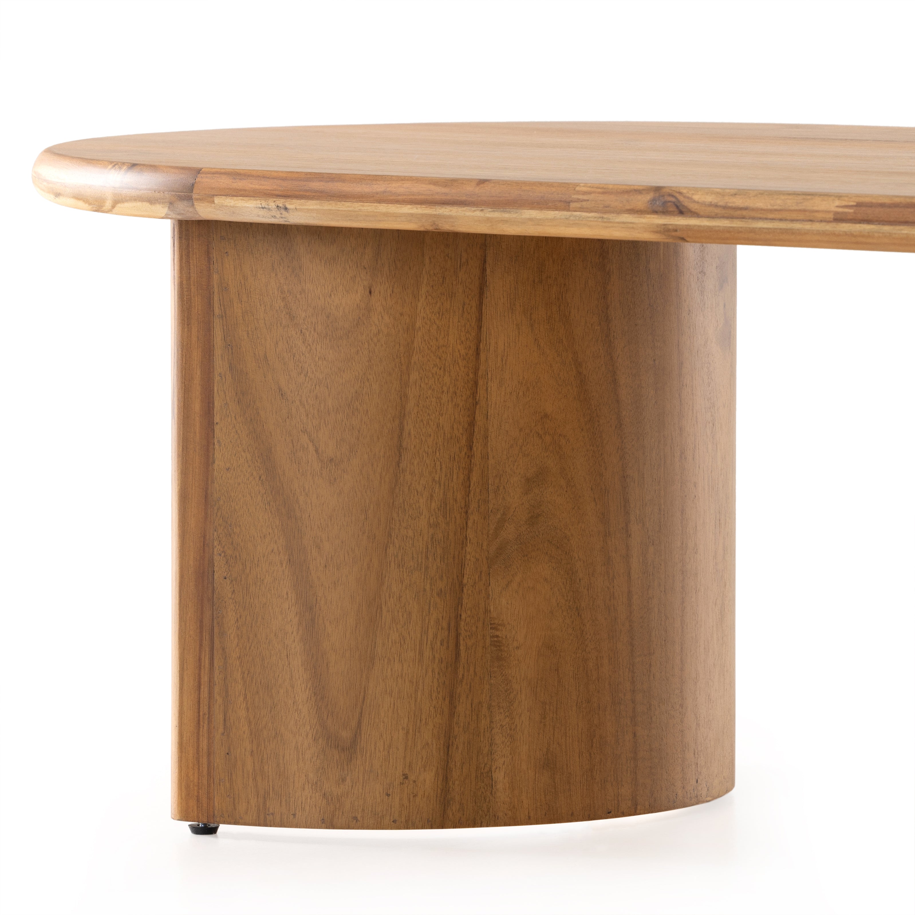 Featuring Paden Sandy Acacia Coffee Table by Four Hands at Amethyst Home. A study in shape. Solid brown acacia forms crescent-shaped legs and sprawling oval tabletop, bringing organic presence to the living room.
Overall Dimensions: 51"W x 27"L x 17"HColors: Sandy AcaciaMaterials: Thin Acacia VeneerWeight: 52.91Volume: 10.03Clearance from Floor: 15.5"Distance B. Amethyst Home provides interior design, new home construction design consulting, vintage area rugs, and lighting in the Omaha metro area.