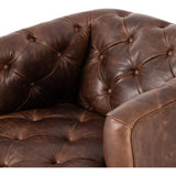 Featuring Paul Raleigh Cigar Swivel Chair by Four Hands at Amethyst Home. Old English-inspired top-grain leather is finished with a soft hand for a vintage, lived-in look on this traditionally inspired chair. Handcrafted in Italy, the richness of this distinctive, full-bodied leather develops an even-richer patina over time. Button tufting texturizes a comfortably curved back and. Amethyst Home provides interior design, new construction, custom furniture, and area rugs in the Nashville metro area.