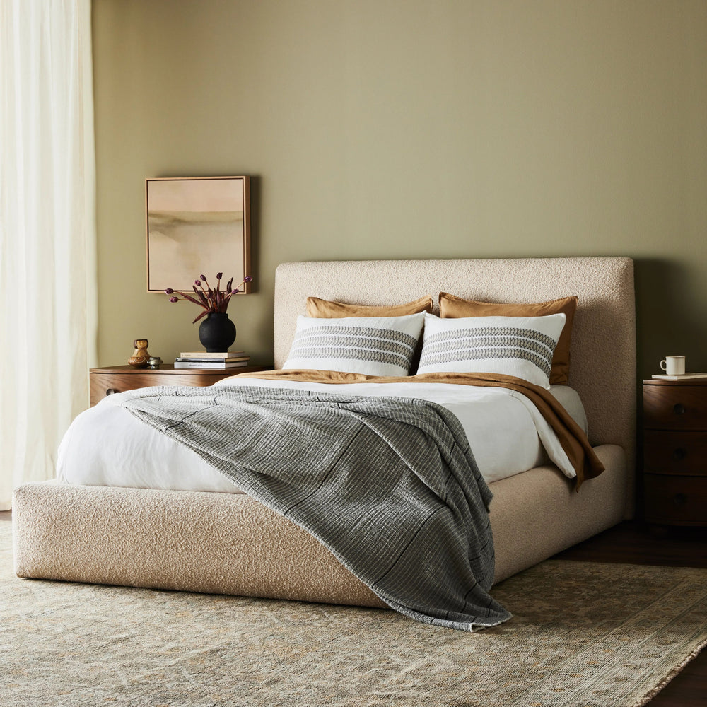 Quincy Lisbon Cream-King Bed | ready to ship!