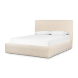 Featuring Quincy Lisbon Cream-Queen Bed by Four Hands at Amethyst Home. Modern, clean shaping meets inflated comfort with this padded, upholstered bed frame in a textural boucle-like pattern.Overall Dimensions: 73"W x 92.25"L x 40"H
Collection: EastonColors: Lisbon Cream ,BlackMaterials: 81% Pl, 19% Pc ,Solid Parawood Weight: 188.38 lbs. Amethyst Home provides interior design, new home construction design consulting, vintage area rugs, and lighting in the Kansas City metro area.
