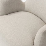 Featuring Reed Crete Pebble Accent Swivel Chair by Four Hands at Amethyst Home. The angular cutouts and tapered sides give this 360-degree swivel a geometric update. A modern take on a retro look, the chair's spring suspension and brushed pebble textile covering make it a truly transitional piece.
Collection: FarrowColors: Crete PebbleMaterials: 100% Polyest. Amethyst Home provides interior design, new home construction design consulting, vintage area rugs, and lighting in the Monterey metro area.