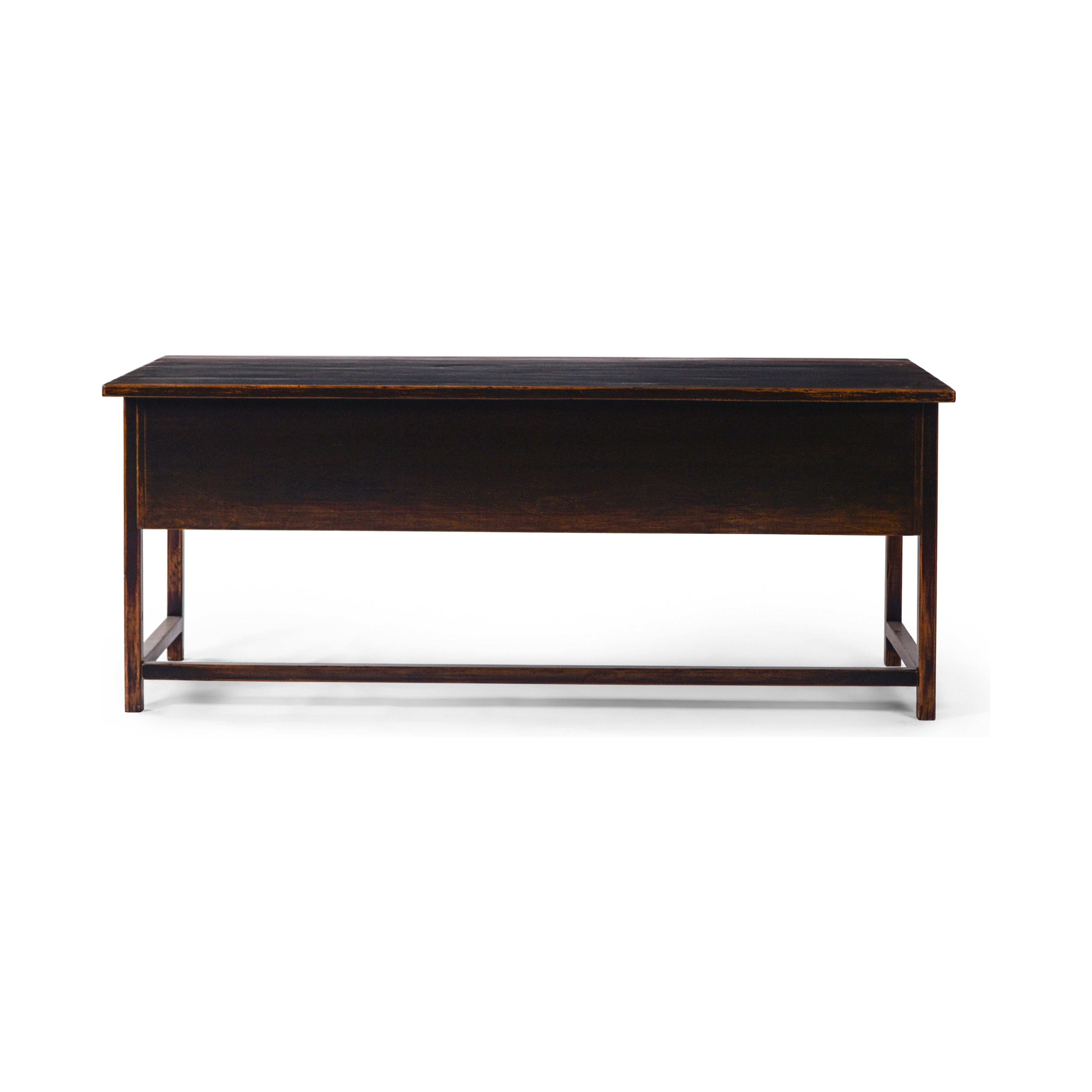 Featuring Reign Desk - Distressed Walnut by Four Hands at Amethyst Home. It's a material thing. Made entirely from solid pine, a specialized waxed finish gives this roomy five-drawer desk a purposefully antiqued look.Overall Dimensions: 72"W x 30"L x 30"H
Collection: CordellaColors: Distressed Walnut ,Distressed CopperMaterials: Solid Birch Weight: 116.84 lbs. Amethyst Home provides interior design, new construction, custom furniture, and area rugs in the Austin metro area.